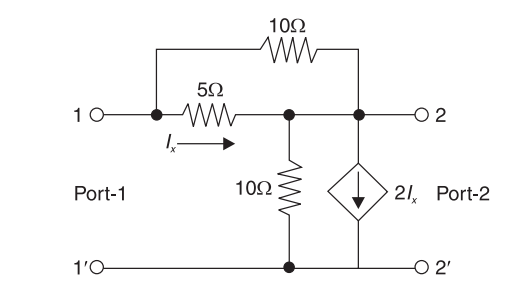 Consider The Network In Figure A Find Its Short Circuit Admittance Parameters B Find The Open Circuit Impedance Holooly Com